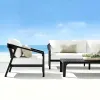 Outdoor Sofa Luxury Courtyard Outdoor Set Patio Furniture Set Aluminum Patio Outdoor Sofa Set Backyard Furniture Villa Sofa