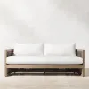 Outdoor Teak Sofa Set-Waterproof Durable Modern Design for Villa Courtyard Hotel Terrace Living Room Dining