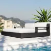 Oversized Modern Aluminum Pool Daybed Adjustable Outdoor Lounge Chair for Beach Club and Luxury Star Hotel