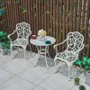 Phoenix Pattern Cast Aluminum Durable European Style Farmhouse Villa Dining Balcony Chair-Modern Garden Furniture