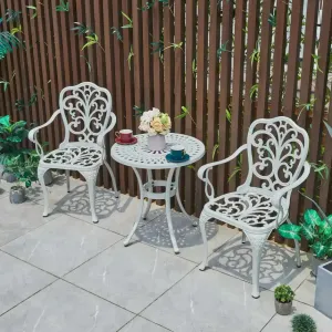 Phoenix Pattern Cast Aluminum Durable European Style Farmhouse Villa Dining Balcony Chair-Modern Garden Furniture