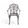 Phoenix Pattern Cast Aluminum Durable European Style Farmhouse Villa Dining Balcony Chair-Modern Garden Furniture