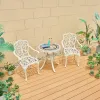 Phoenix Pattern Cast Aluminum Durable European Style Farmhouse Villa Dining Balcony Chair-Modern Garden Furniture