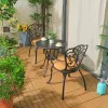 Phoenix Pattern Cast Aluminum Durable European Style Farmhouse Villa Dining Balcony Chair-Modern Garden Furniture