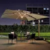 Premium Foldable Lightweight Waterproof UV Blocking Sun Umbrella for Poolside Lounge Deck Hotel Outdoor Use