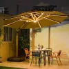 Premium Foldable Lightweight Waterproof UV Blocking Sun Umbrella for Poolside Lounge Deck Hotel Outdoor Use