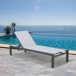 Premium Portable Anti-Rust Aluminum Sunbed Treslin Mesh Fabric UV Resistant for Swimming Pool Courtyard Park Hotel Villa Use