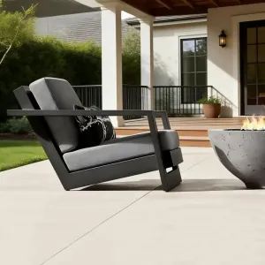 Premium Weatherproof Aluminum Garden Sofa Set Minimalist Outdoor Living Room Furniture High Density Cushion Villa Sofa Set
