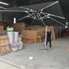 Roman Foldable Waterproof Anti-UV Cantilever Garden Living Room Umbrella 3M Radius Patio Base Sustainable Courtyard Supermarket