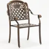 Round Moon Gate Cast Aluminum Modern European Design Comfortable Bistro Chair for Outdoor Dining