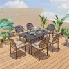 Round Moon Gate Cast Aluminum Modern European Design Comfortable Bistro Chair for Outdoor Dining