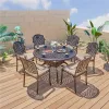Round Moon Gate Cast Aluminum Modern European Design Comfortable Bistro Chair for Outdoor Dining