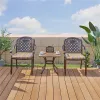 Round Moon Gate Cast Aluminum Modern European Design Comfortable Bistro Chair for Outdoor Dining