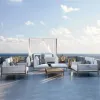 Rustic Teak Sofa Set Modern Design Waterproof Rust Proof Durable Eco-Friendly Outdoor Furniture for Garden Hotel Villa