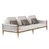 Rustic Teak Sofa Set Modern Design Waterproof Rust Proof Durable Eco-Friendly Outdoor Furniture for Garden Hotel Villa