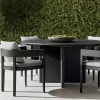 Scandinavian Aluminum Patio Dining Table Set Luxury Garden Furniture Weatherproof Outdoor Restaurant