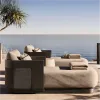 Sleek Eco-Friendly Poolside Aluminum Sun Lounger Adjustable Resort Daybed UV Resistant Outdoor Beach Recliner for Star Courtyard