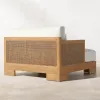 Solid Teak Wood Sofa with Storage Weather-Resistant Outdoor Furniture