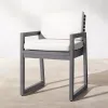 Stackable Aluminum Outdoor Dining Chair and Table Set Modern Garden Furniture for Luxury Resort and Cafe