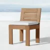 Sustainable Solid Teak Wood Outdoor Dining Set for Luxury Villa Garden and Contemporary Resort Hotel Patio Dining Space