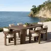 Ultra-Modern Aluminum Outdoor Dining Set Rustproof Metal Garden Furniture Set for Luxury Resort