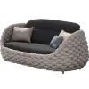 Villa Hotel Outdoor Furniture Conversation Lounge Sofa Set Rope Weaving Patio Garden Living Room One Seater Sofa Chair Durable