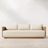 Villa Luxury Modern Teak Outdoor Sofa Set Waterproof Sun Protection Durable Eco-Friendly Furniture for Living Room Patio Hotel