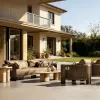 Villa Modern Aluminum Outdoor Sofa Set-Eco-Friendly Waterproof Luxury Living Room Garden Furniture for Hotel Patio