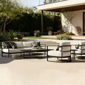 Villa Modern Aluminum Outdoor Sofa Set for Living Room Garden Patio Hotel Use-Waterproof Durable Eco-Friendly