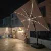 Waterproof Foldable 3x3m Square Roman Sun Umbrella with Plastic Base for Villa Hotel Hospital Outdoor Furniture