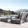 Weatherproof Aluminum Outdoor Corner Sofa Set Modern Garden Sectional Furniture for Luxury Resort Terrace and Pool Area