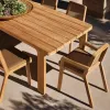 Weatherproof Premium Teak Wood Garden Dining Set Luxury Outdoor Furniture for Star Hotel Patio and Private Estate Terrace