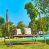 Wholesale Custom Modern Aluminium Outdoor Living Room Park Garden Courtyard Hotel Hammock Hanging Swing Basket Chair Patio Pod