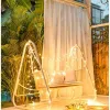 Wholesale Custom Modern Aluminium Outdoor Living Room Park Garden Courtyard Hotel Hammock Hanging Swing Basket Chair Patio Pod