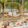 Wholesale Custom Modern Aluminium Outdoor Living Room Park Garden Courtyard Hotel Hammock Hanging Swing Basket Chair Patio Pod