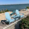 Wholesale Durable Modern Outdoor Shell-Shaped Backrest HDPE Adirondack Chair Handle Garden Park Villa Courtyard Hotel
