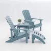 Wholesale Durable Modern Outdoor Shell-Shaped Backrest HDPE Adirondack Chair Handle Garden Park Villa Courtyard Hotel