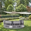 Alihola Garden Outdoor Furniture Modern Fashion Waterproof Cushions Luxury Aluminum Rotating Sofa Set