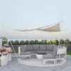 Alihola Modern Fashion Aluminum Rotating Sofa Set Luxury Outdoor Garden Furniture Waterproof Cushions for Outdoor Patio Leisure