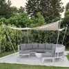 Alihola Modern Fashion Aluminum Rotating Sofa Set Luxury Outdoor Furniture Waterproof PE Rattan Plastic Cushions for Patio Park