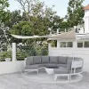 Alihola Modern Outdoor Garden Furniture Set Luxury Aluminum Rotating Sofa with Weather-Resistant Cushions for Patio Leisure