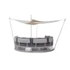 Alihola Modern Outdoor Garden Furniture Set Luxury Aluminum Rotating Sofa with Weather-Resistant Cushions for Patio Leisure
