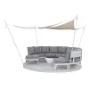 Alihola Modern Outdoor Garden Furniture Set Luxury Aluminum Rotating Sofa with Weather-Resistant Cushions for Patio Leisure