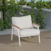 All Weather Hotel Balcony Furniture Outdoor Sofa Single Aluminum Garden Sofa Modern Sofa Garden Outdoor Furniture