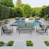 All-Weather Modern Outdoor Seating Set Durable Garden Teak Terrace Sofa Stylish Garden Furniture