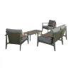 All-Weather Modern Outdoor Seating Set Durable Garden Teak Terrace Sofa Stylish Garden Furniture