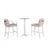 Aluminum Frame Outdoor Dining Armchair Sofa Set With Wood Material for Garden Patio Hotels for Outdoor Entertaining