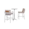 Aluminum Frame Outdoor Dining Armchair Sofa Set With Wood Material for Garden Patio Hotels for Outdoor Entertaining
