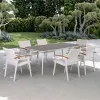 Aluminum Patio Dining Table and Chair Outdoor Furniture Dining Set for Courtyard