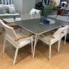 Aluminum Patio Dining Table and Chair Outdoor Furniture Dining Set for Courtyard
